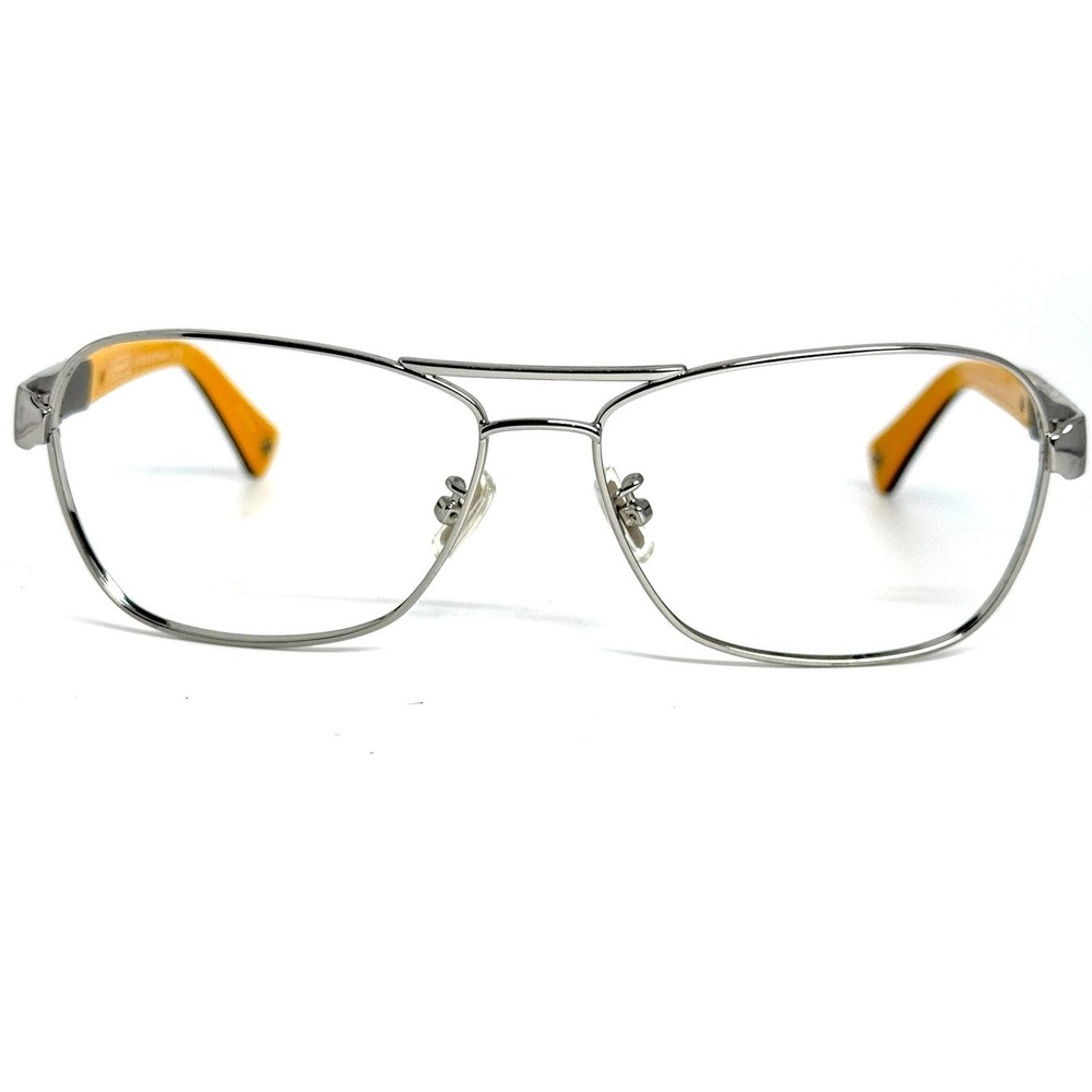 Coach HC 7012 Caroline Silver Dark Tortoise Aviator Eyeglass Frames 56-14-130